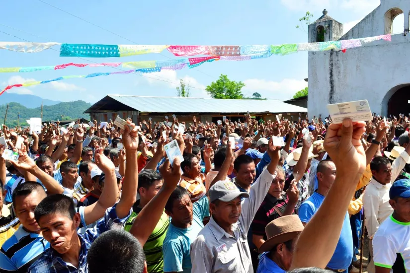 Konsultation der Gemeinden von Cahabón zu den Wasserprojekten Oxec I und II im August 2017