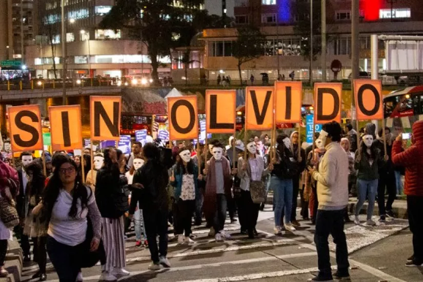 Demonstration in Kolumbien