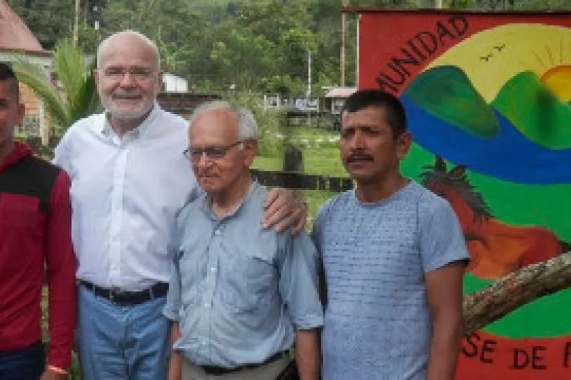UNO-Sonderberichterstatter Michel Forst besucht die Friedensgemeinde San José de Apartadó